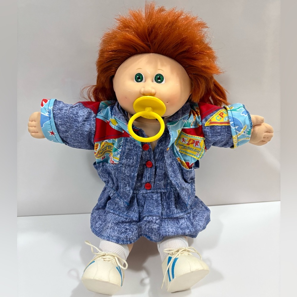 Vintage Designer Line Cabbage Patch doll and outfit with replacement soother